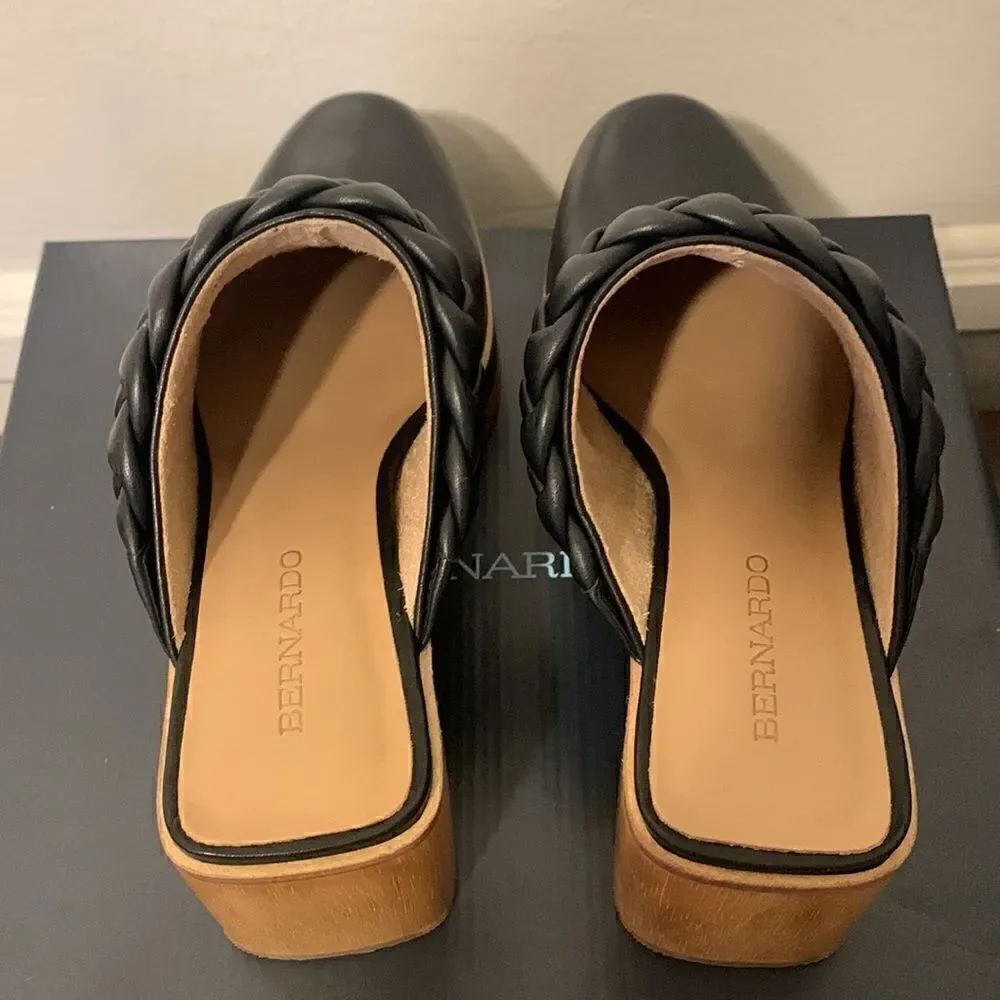 Bernardo footwear Women’s leather upper/ lining mule in black size 7,5, NIB - Picture 7 of 14